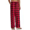 imageAlimens ampamp Gentle Mens Heavyweight Flannel Plaid Pajama Pants 100 Cotton Sleep Lounge PantBlack Red