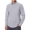 imageAlimens ampamp Gentle Mens Oxford Shirts Regular Fit Button Down Shirt Business Casual Shirts Long Sleeve Dress ShirtGray