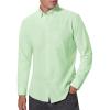 imageAlimens ampamp Gentle Mens Oxford Shirts Regular Fit Button Down Shirt Business Casual Shirts Long Sleeve Dress ShirtLight Green