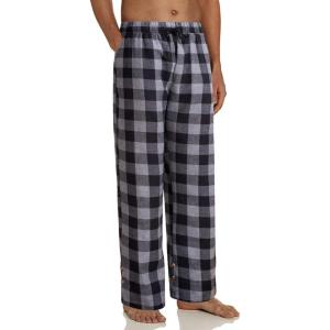 imageAlimens ampamp Gentle Mens Heavyweight Flannel Plaid Pajama Pants 100 Cotton Sleep Lounge PantGrey Black