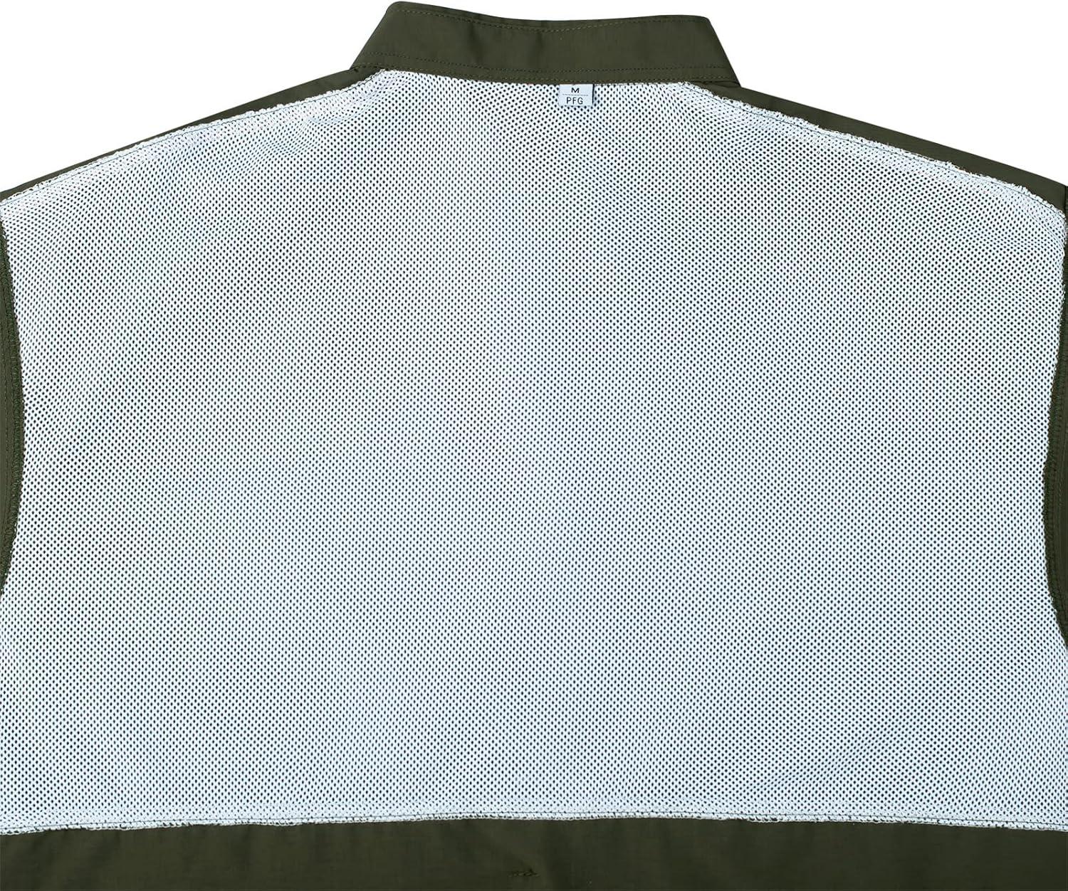 imageAlimens ampamp Gentle Short Sleeve Fishing Shirt Wicking Fabric Sun Protection Casual Button Down ShirtsArmy Green