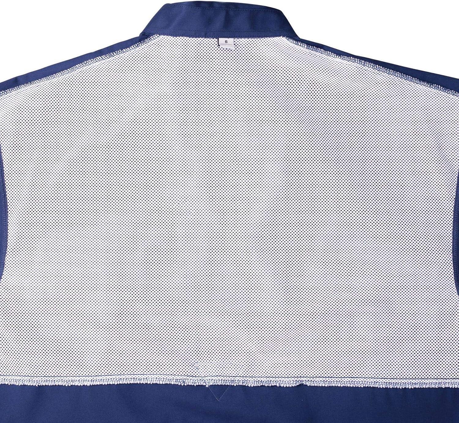imageAlimens ampamp Gentle Short Sleeve Fishing Shirt Wicking Fabric Sun Protection Casual Button Down ShirtsNavy