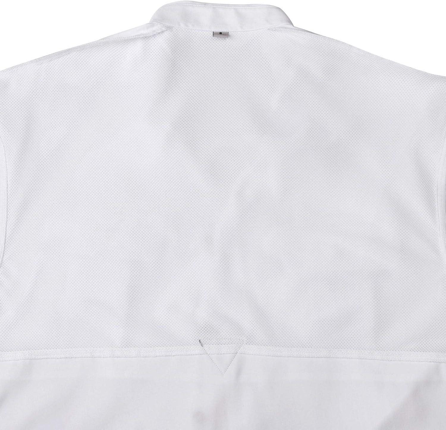 imageAlimens ampamp Gentle Short Sleeve Fishing Shirt Wicking Fabric Sun Protection Casual Button Down ShirtsWhite