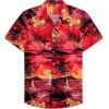 imageAlimens ampamp Gentle Hawaiian Shirt for Men Summer Beach Casual Short Sleeve Button Down Shirts Printed Tropical Vacation Shirts1609 Red