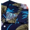 imageAlimens ampamp Gentle Hawaiian Shirt for Men Summer Beach Casual Short Sleeve Button Down Shirts Printed Tropical Vacation ShirtsNavy Blue