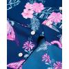 imageAlimens ampamp Gentle Hawaiian Shirt for Men Summer Beach Casual Short Sleeve Button Down Shirts Printed Tropical Vacation ShirtsNavy Rosy