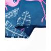 imageAlimens ampamp Gentle Hawaiian Shirt for Men Summer Beach Casual Short Sleeve Button Down Shirts Printed Tropical Vacation ShirtsNavy Rosy