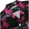 imageAlimens ampamp Gentle Hawaiian Shirt for Men Summer Beach Casual Short Sleeve Button Down Shirts Printed Tropical Vacation ShirtsRosy Black Beach