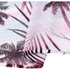 imageAlimens ampamp Gentle Hawaiian Shirt for Men Summer Beach Casual Short Sleeve Button Down Shirts Printed Tropical Vacation ShirtsRosy White Palm