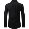 imageAlimens ampamp Gentle Mens Dress Shirt Regular Fit Stretch Stain Shield Long Sleeve Solid Business Wedding Button Down ShirtsBlack