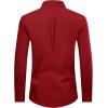imageAlimens ampamp Gentle Mens Dress Shirt Regular Fit Stretch Stain Shield Long Sleeve Solid Business Wedding Button Down ShirtsBright Red