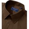 imageAlimens ampamp Gentle Mens Dress Shirt Regular Fit Stretch Stain Shield Long Sleeve Solid Business Wedding Button Down ShirtsChocolate Brown