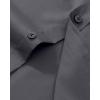 imageAlimens ampamp Gentle Mens Dress Shirt Regular Fit Stretch Stain Shield Long Sleeve Solid Business Wedding Button Down ShirtsDark Grey