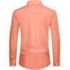 imageAlimens ampamp Gentle Mens Dress Shirt Regular Fit Stretch Stain Shield Long Sleeve Solid Business Wedding Button Down ShirtsOrange