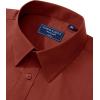 imageAlimens ampamp Gentle Mens Dress Shirt Regular Fit Stretch Stain Shield Long Sleeve Solid Business Wedding Button Down ShirtsPersimmon Red