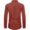 imageAlimens ampamp Gentle Mens Dress Shirt Regular Fit Stretch Stain Shield Long Sleeve Solid Business Wedding Button Down ShirtsPersimmon Red