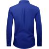 imageAlimens ampamp Gentle Mens Dress Shirt Regular Fit Stretch Stain Shield Long Sleeve Solid Business Wedding Button Down ShirtsSapphire Blue