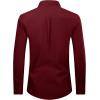imageAlimens ampamp Gentle Mens Dress Shirt Regular Fit Stretch Stain Shield Long Sleeve Solid Business Wedding Button Down ShirtsWine Red
