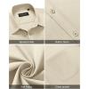 imageAlimens ampamp Gentle Mens Short Sleeve Dress Shirt Wrinkle Free Solid Casual Button Down Shirts for Summer Business WeddingApricot
