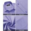 imageAlimens ampamp Gentle Mens Short Sleeve Dress Shirt Wrinkle Free Solid Casual Button Down Shirts for Summer Business WeddingLight Purple