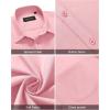 imageAlimens ampamp Gentle Mens Short Sleeve Dress Shirt Wrinkle Free Solid Casual Button Down Shirts for Summer Business WeddingPink