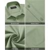 imageAlimens ampamp Gentle Mens Short Sleeve Dress Shirt Wrinkle Free Solid Casual Button Down Shirts for Summer Business WeddingSage Green