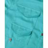 imageAlimens ampamp Gentle Short Sleeve Fishing Shirt Wicking Fabric Sun Protection Casual Button Down ShirtsBlue Green