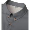 imageAlimens ampamp Gentle Short Sleeve Fishing Shirt Wicking Fabric Sun Protection Casual Button Down ShirtsDark Grey