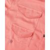 imageAlimens ampamp Gentle Short Sleeve Fishing Shirt Wicking Fabric Sun Protection Casual Button Down ShirtsSalmon Pink