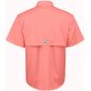 imageAlimens ampamp Gentle Short Sleeve Fishing Shirt Wicking Fabric Sun Protection Casual Button Down ShirtsSalmon Pink