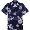 imageAlimens ampamp Gentle Hawaiian Shirt for Men Summer Beach Casual Short Sleeve Button Down Shirts Printed Tropical Vacation ShirtsDark Purple