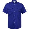 imageAlimens ampamp Gentle Short Sleeve Fishing Shirt Wicking Fabric Sun Protection Casual Button Down ShirtsRoyal Blue