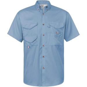 imageAlimens ampamp Gentle Short Sleeve Fishing Shirt Wicking Fabric Sun Protection Casual Button Down ShirtsBlue