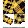 imageAlimens ampamp Gentle Mens Button Down Regular Fit Long Sleeve Plaid Flannel Casual ShirtsBright Yellow Plaid