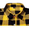 imageAlimens ampamp Gentle Mens Button Down Regular Fit Long Sleeve Plaid Flannel Casual ShirtsBright Yellow Plaid