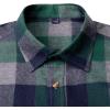 imageAlimens ampamp Gentle Mens Button Down Regular Fit Long Sleeve Plaid Flannel Casual ShirtsGreen Grey Plaid