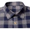 imageAlimens ampamp Gentle Mens Button Down Regular Fit Long Sleeve Plaid Flannel Casual ShirtsGrey Navy Plaid