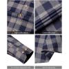 imageAlimens ampamp Gentle Mens Button Down Regular Fit Long Sleeve Plaid Flannel Casual ShirtsGrey Navy Plaid