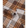 imageAlimens ampamp Gentle Mens Button Down Regular Fit Long Sleeve Plaid Flannel Casual ShirtsLight Brown Yelaid