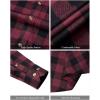 imageAlimens ampamp Gentle Mens Button Down Regular Fit Long Sleeve Plaid Flannel Casual ShirtsWine Red Plaid