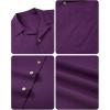 imageAlimens ampamp Gentle Mens Linen Shirts Short Sleeve Button Down Shirts Cotton Summer Beach Cuban Shirts Vacation Hawaiian ShirtsImperial Purple