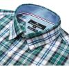 imageAlimens ampamp Gentle Mens Plaid Button Down Shirts Cotton Long Sleeve Dress Shirts Regular Fit Gingham ShirtsGreen White Checked