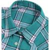 imageAlimens ampamp Gentle Womens Plaid Flannel Shirts Long Sleeve Roll Up Casual Button Down ShirtAquamarine
