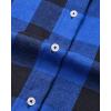 imageAlimens ampamp Gentle Womens Plaid Flannel Shirts Long Sleeve Roll Up Casual Button Down ShirtBlue Black