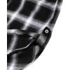 imageAlimens ampamp Gentle Womens Plaid Flannel Shirts Long Sleeve Roll Up Casual Button Down ShirtDark Black  White