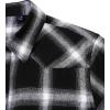 imageAlimens ampamp Gentle Womens Plaid Flannel Shirts Long Sleeve Roll Up Casual Button Down ShirtDark Black  White