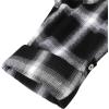 imageAlimens ampamp Gentle Womens Plaid Flannel Shirts Long Sleeve Roll Up Casual Button Down ShirtDark Black  White