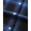 imageAlimens ampamp Gentle Womens Plaid Flannel Shirts Long Sleeve Roll Up Casual Button Down ShirtNavy Black