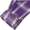 imageAlimens ampamp Gentle Womens Plaid Flannel Shirts Long Sleeve Roll Up Casual Button Down ShirtPurple Grey