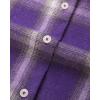 imageAlimens ampamp Gentle Womens Plaid Flannel Shirts Long Sleeve Roll Up Casual Button Down ShirtPurple Grey